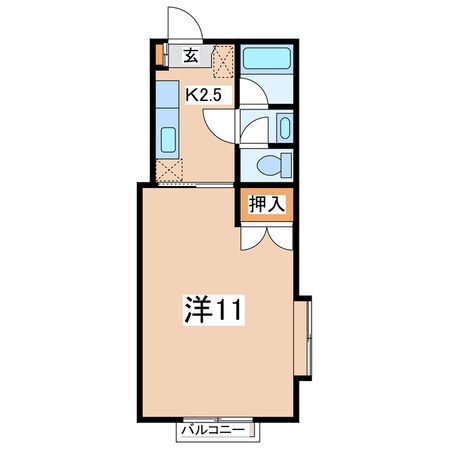 郡山駅 徒歩20分 2階の物件間取画像